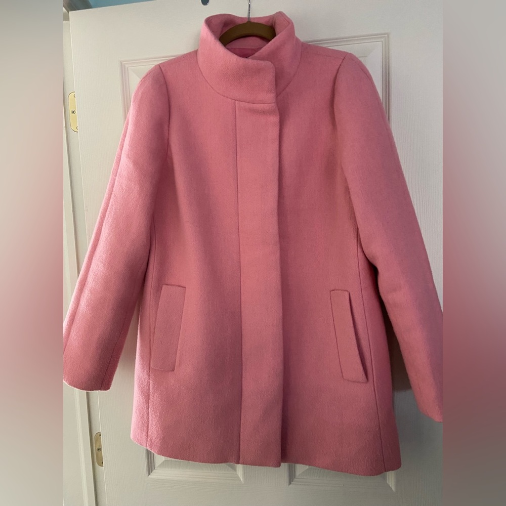 J. Crew Mercantile Pink Dress Coat Sz 10